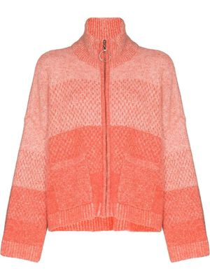 Holzweiler Tine zip-front knitted cardigan - Red