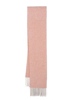 Holzweiler Vinica fringed bouclé scarf - Pink