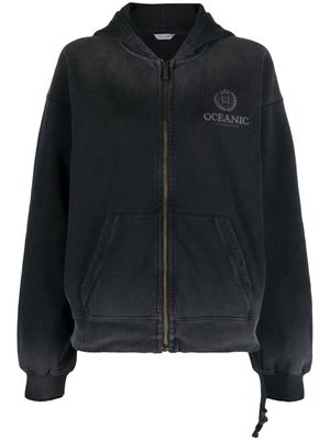 Holzweiler W.Omen Oceanic graphic-print zipped hoodie - Grey