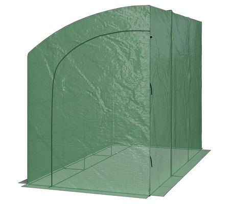 Home Complete Lean To Greenhouse - 10x5x7 ft w/ Roll Up Doors