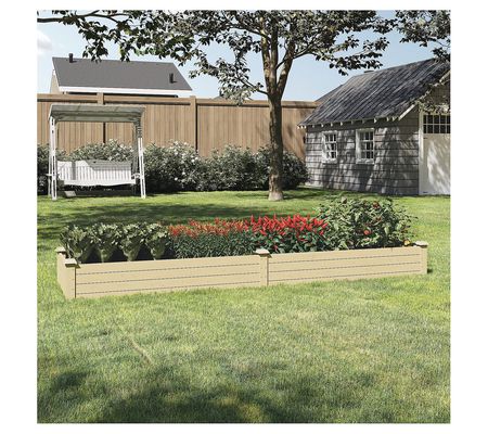 Home-Complete Raised Garden Bed - 8ftx2ft Wood Planter Box