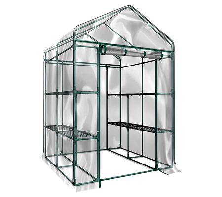 Home-Complete Walk in Greenhouse with 8 Sturdy Shelves