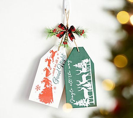 Home Reflections 20" Lit Hanging Tags