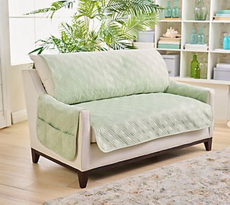 Home Reflections Micromink Pin-Sonic Love Seat Furniture Cover