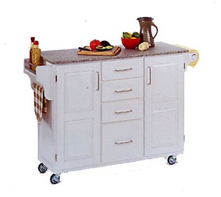 Home Styles Large Create a Cart-White w/Granite Top