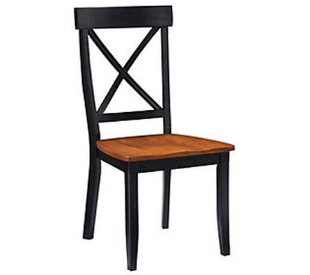 Home Styles Set of 2 Black Dining Chairs