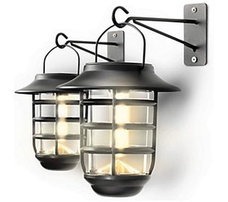 Home Zone by Compass Home S/2 Industrial Solar all Lanterns