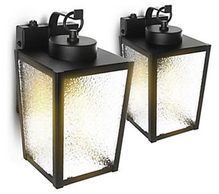 Home Zone by Compass Home S/2 Seeded Glass Wall Lanterns