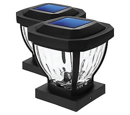 Home Zone Security 4x4 Solar LED Post Cap Light s, 2-Pack