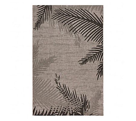 Homeroots 22" x 36" Palm Leaves Scatter Rug