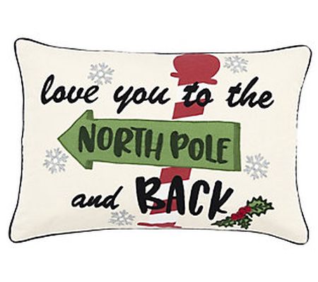 HomeRoots Love You to the North Pole Lumbar Acc ent Pillow