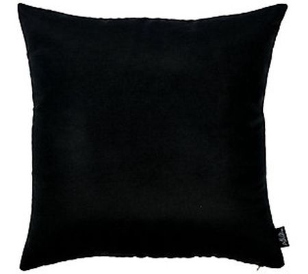 HomeRoots S/2 Black Brushed Twill Throw PillowCovers