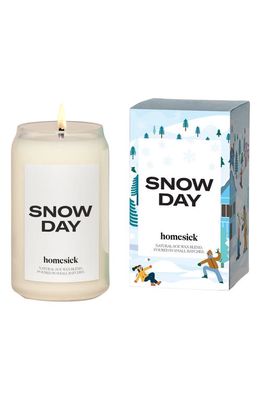 homesick Snow Day Candle in White