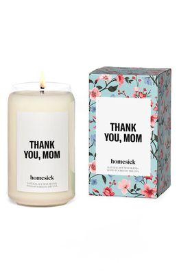 homesick Thank You, Mom Candle in White 