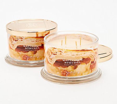 HomeWorx by Slatkin & Co. S/2 Maple Rum Strudel 18oz Candles