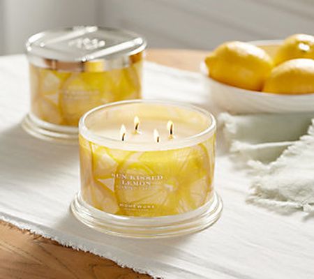 HomeWorx by Slatkin & Co. S/2 Sun Kissed Lemon 18oz Candles