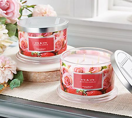 HomeWorx by Slatkin & Co. S/2 X's & O's 18oz Candles