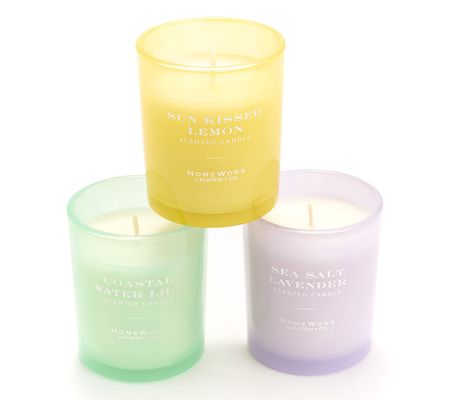 HomeWorx by Slatkin & Co. Set of 3 Candles in Gift Box