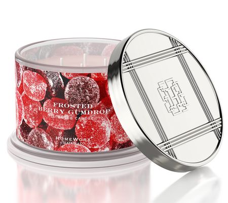 HomeWorx Frosted Berry Gumdrop 18-oz Candle