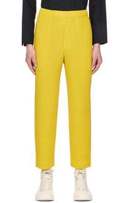 Homme Plissé Issey Miyake Yellow Monthly Color March Trousers