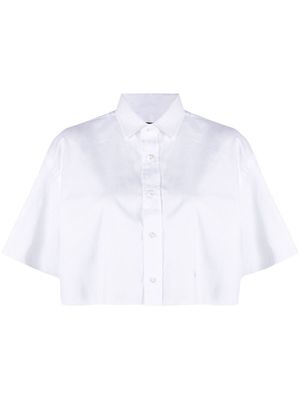 HommeGirls cropped cotton shirt - White