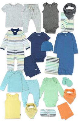 HONEST BABY 20-Piece Happy Days Organic Cotton Gift Set in Rainbow Blues 