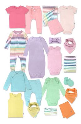 HONEST BABY 20-Piece Happy Days Organic Cotton Gift Set in Rainbow Pinks 