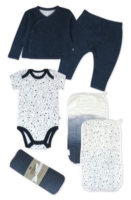 HONEST BABY 6-Piece Take Me Home Organic Cotton Gift Set in Twinkle Star Navy