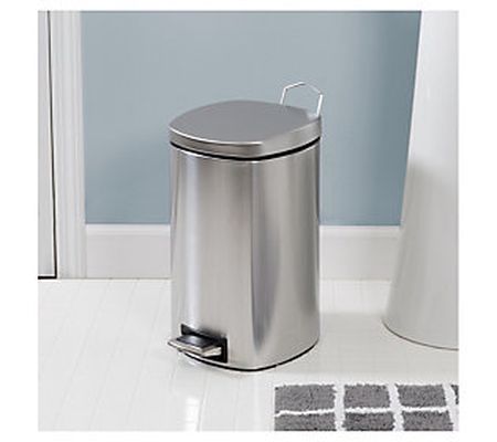 Honey-Can-Do 12-Liter Square Stainless Steel St ep Trash Can