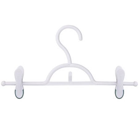 Honey-Can-Do 12-Pack Soft Touch Pant Hangers, W hite