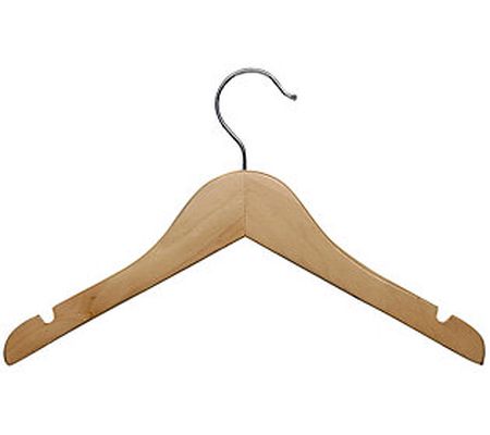 Honey-Can-Do Kids Wood Shirt Hangers, 10-Pack