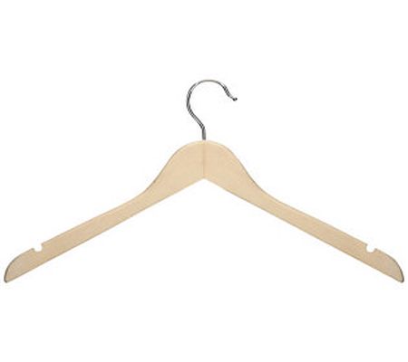 Honey-Can-Do Maple Wood Shirt Hangers, 20 Pack