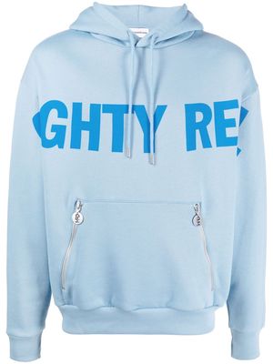 Honey Fucking Dijon graphic-print hoodie - Blue