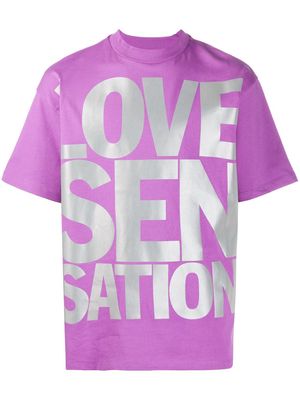 Honey Fucking Dijon 'Love Sensation' slogan T-shirt - Purple