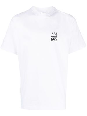 Honey Fucking Dijon x Basquiat logo-print cotton T-shirt - White