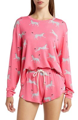 Honeydew Intimates Play It Cool Short Pajamas in Pink Cheetahs