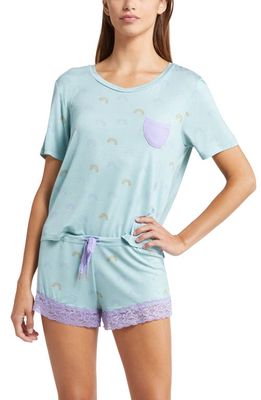 Honeydew Intimates Something Sweet Short Pajamas in Clover Rainbows