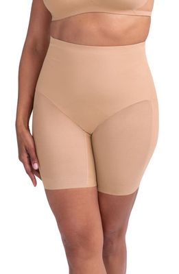 Honeylove SuperPower Mid Waist Shaper Shorts in Sand