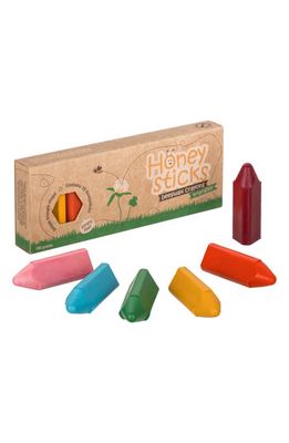 HONEYSTICKS 10-Piece Triangle Beeswax Crayons in Multi