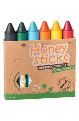 HONEYSTICKS 6-Color Jumbo Beeswax Crayons in Multi