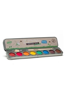 HONEYSTICKS Natural Watercolor Paints & Paintbrush in Multi