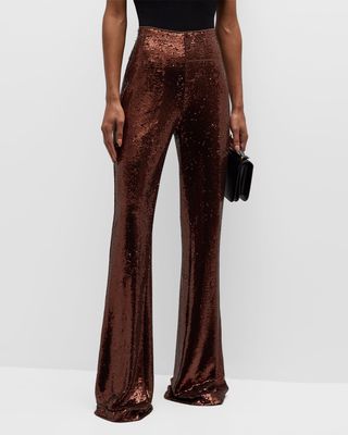 Honor Sequined Flare Pants
