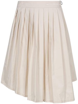 Honor The Gift asymmetric pleated cotton skirt - Neutrals