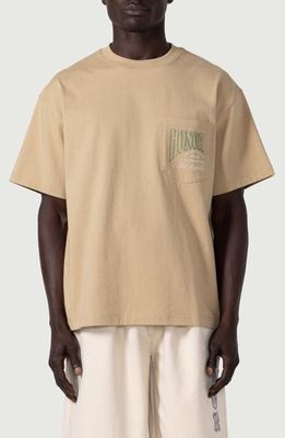 HONOR THE GIFT Cigar Label Graphic T-Shirt in Tan 