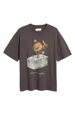 HONOR THE GIFT Concrete 2.0 Cotton Graphic T-Shirt in Charcoal