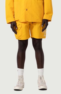 HONOR THE GIFT Cotton Cargo Shorts in Yellow 