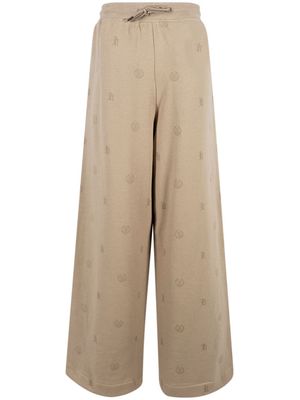 Honor The Gift crest-logo cotton track pants - Neutrals