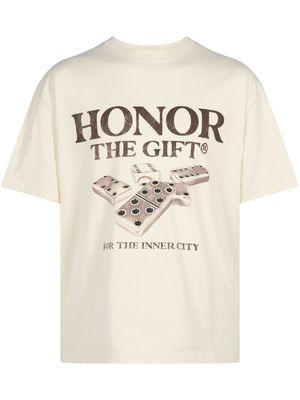 Honor The Gift Dominoes cotton T-shirt - White