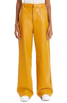 HONOR THE GIFT Faux Leather Pants in Mustard