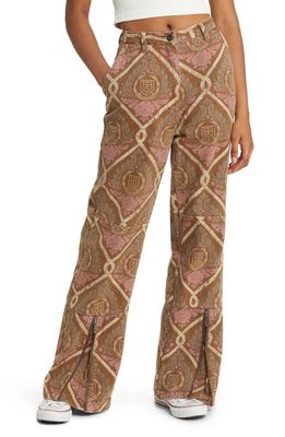 HONOR THE GIFT Faux Leather Zip Hem Pants in Multi